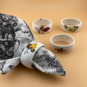 Vintage Chelson Fine Bone China Made in England Napkin Rings